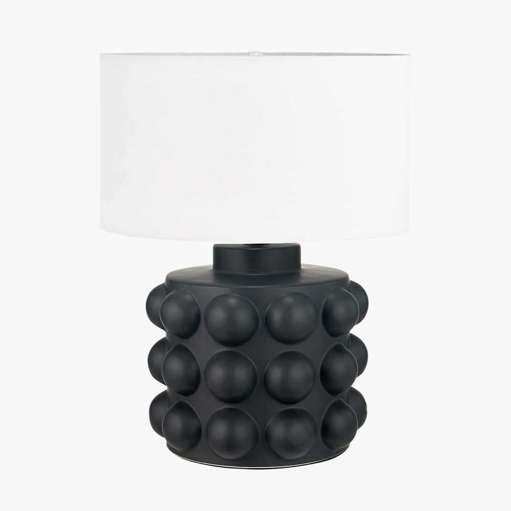 Serenity Black Bobbled Ceramic Large Table Lamp - Base Only